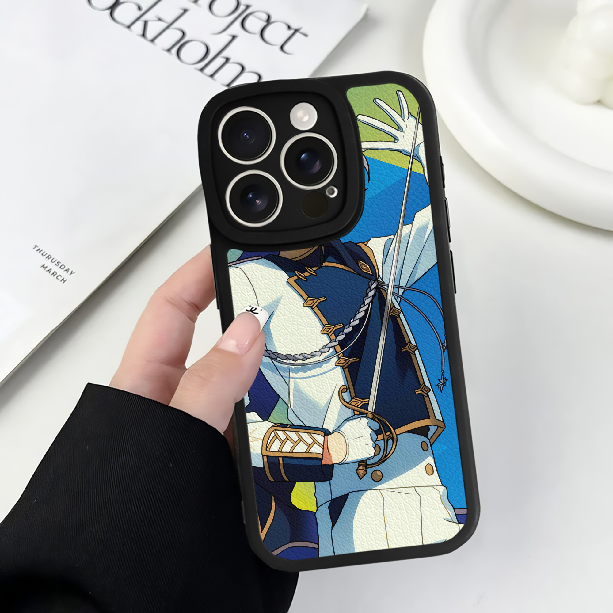（画像用） あんさんぶるスターズ! Ensemble Stars 【iPhone 16シリーズ対応】シリコンスマホケース（レザー調） 材質：シリコン